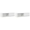 vidaXL Tv-meubelen 2 st 100x31x25,5 cm bewerkt hout wit