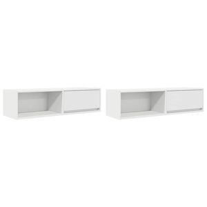 vidaXL Tv-meubelen 2 st 100x31x25,5 cm bewerkt hout wit