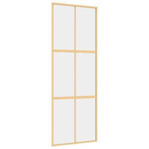 vidaXL Schuifdeur 76x205 cm helder ESG-glas en aluminium goudkleurig