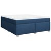 vidaXL Boxspring met matras stof blauw 180x200 cm