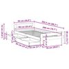 vidaXL Bedframe zonder matras massief grenenhout wasbruin 90x200 cm