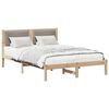 vidaXL Bedframe met hoofdeinde Taupe 150 x 200 cm Massief grenenhout