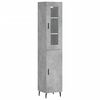 vidaXL Hoge kast 34,5x34x180 cm bewerkt hout betongrijs