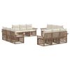vidaXL Tuinbankenset 12 pcs Beige poly rattan