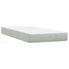vidaXL Boxspring met matras fluweel lichtgrijs 90x220 cm