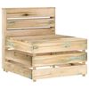 vidaXL Tuinmiddenbank pallet ge&iuml;mpregneerd grenenhout