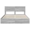 vidaXL Opslag bed met lade Grijs Sonoma 160 x 200 cm Bewerkt hout
