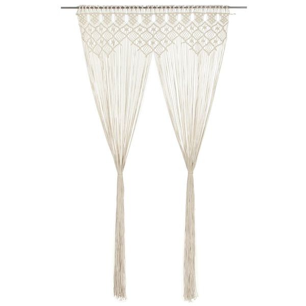 vidaXL Gordijn macram&eacute; 140x240 cm katoen