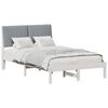 vidaXL Bedframe met hoofdeinde Wit 120 x 190 cm Massief grenenhout