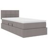 vidaXL Opbergbed met matras met matras Taupe 90 x 190 cm Bewerkt hout