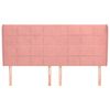 vidaXL Hoofdbord met randen 163x23x118/128 cm fluweel roze