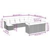 vidaXL 12-delige Loungeset met kussens poly rattan beige