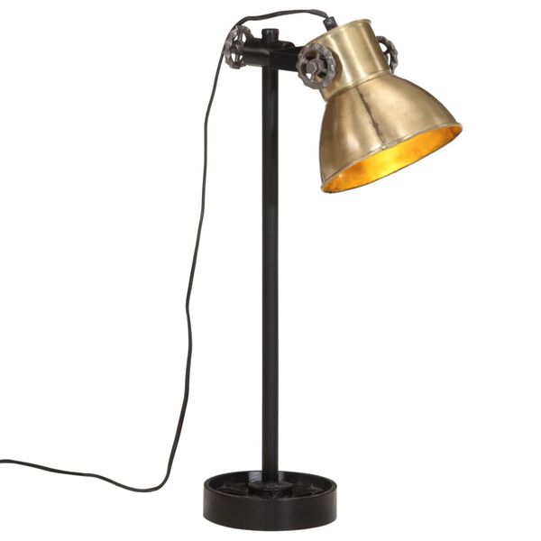 vidaXL Bureaulamp 25 W E27 15x15x55 cm antiek messing