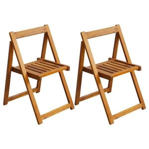 vidaXL Opklapbare stoelen, 2 stuks, massief acaciahout