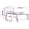 vidaXL Bedframe zonder matras massief grenenhout wit 140x200 cm