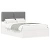 vidaXL Bedframe met Gevoerd Hoofdgedeelte Lichtgrijs 120 x 200 cm