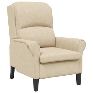vidaXL Fauteuil Cr&egrave;me 76 x 94 x 102 cm Microvezel