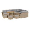 vidaXL Tuinbankenset 13 st Beige poly rattan