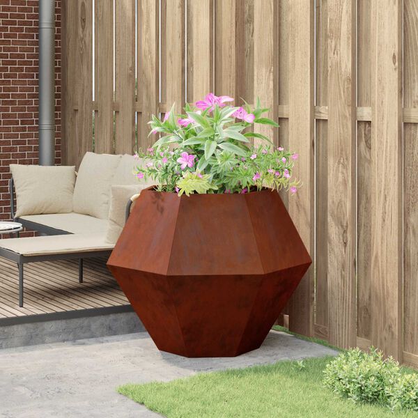vidaXL Plantenbak Roestig 100 x 100 x 80 cm Cortenstaal