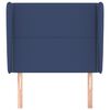vidaXL Hoofdbord met randen 103x23x118/128 cm stof blauw