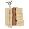 vidaXL Dressoir 69,5x34x90 cm bewerkt hout sonoma eikenkleurig