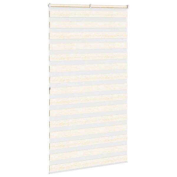 vidaXL Zebra rolgordijn 120x200 cm stofbreedte 115,9 cm marmerbeige