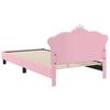 vidaXL Bedframe voor kinderen met hoofdbord Roze 80 x 200 cm PU