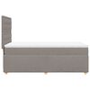 vidaXL Boxspring met matras stof taupe 100x200 cm