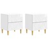 vidaXL Nachtkastje 2 pcs Hoogglans Wit 43 x 34,5 x 48 cm Bewerkt hout