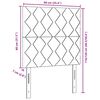 vidaXL Hoofdbord Zwart 90 cm Fluweel