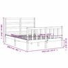 vidaXL Bedframe zonder matras massief grenenhout wit 140x200 cm