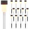vidaXL Buitenzonne-lampen met grondpin 12 st Warmwit 29,5 cm