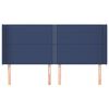 vidaXL Hoofdbord met randen 183x16x118/128 cm stof blauw