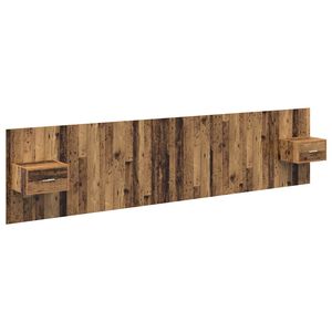 vidaXL Hoofdbord Met Kast met lade 3 pcs Oud Hout Bewerkt hout