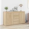 vidaXL Dressoir met lade Sonoma Eiken 120 x 36 x 69 cm Bewerkt hout