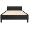 vidaXL Bedframe met hoofdeinde zonder matras 80x200 cm zwart