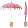 vidaXL Balinese parasol met basis Roze 215 x 215 x 260 cm