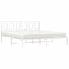 vidaXL Bedframe met hoofdbord metaal wit 180x200 cm