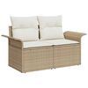 vidaXL Tuin Sofa Set met kussen met opslag 8 pcs Beige Poly riet