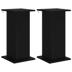 vidaXL Plantenstandaard 2 st Zwart 30,5 x 30 x 60,5 cm Bewerkt hout