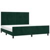 vidaXL Bedframe zonder matras 160x200 cm fluweel donkergroen