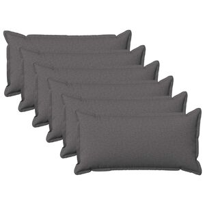 vidaXL Kussensloop 6 pcs HOUTEN Lichtgrijs 40 x 80 cm Faux Linnen