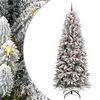 vidaXL Kunstkerstboom Wit 240 cm PVC en Plastic en Staal en PE