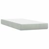 vidaXL Boxspring met matras fluweel lichtgrijs 90x210 cm