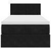 vidaXL Ottoman bed met matras 90x200cm fluweel zwart