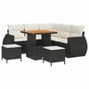 vidaXL Tuinbankenset 8 st Zwart poly rattan