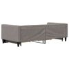 vidaXL Slaapbank met onderschuifbed en lades 90x200 cm stof taupe
