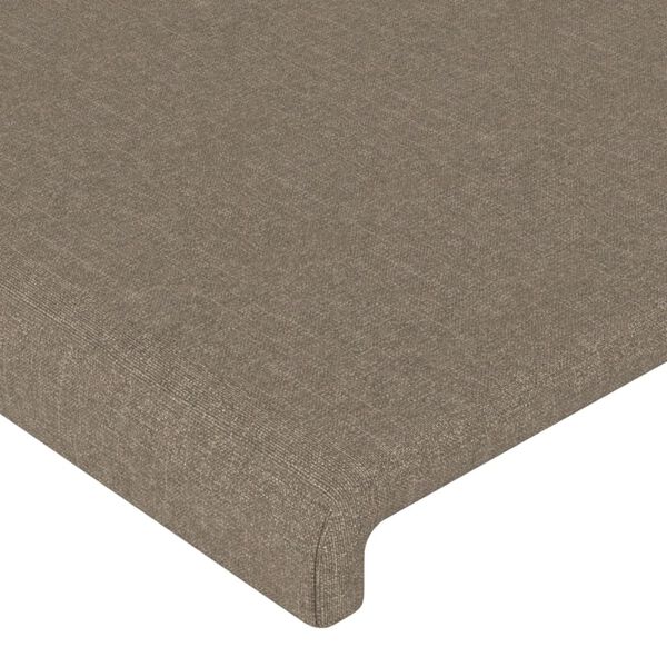 vidaXL Hoofdbord taupe 80x5x118/128 cm Stof