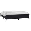 vidaXL Boxspring met matras fluweel zwart 200x220 cm