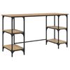 vidaXL Bureau Artisan Eiken Bewerkt hout 140 x 50 x 75 cm